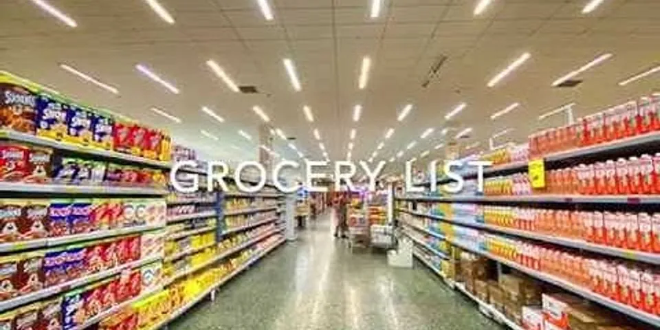Grocery list template Google Docs