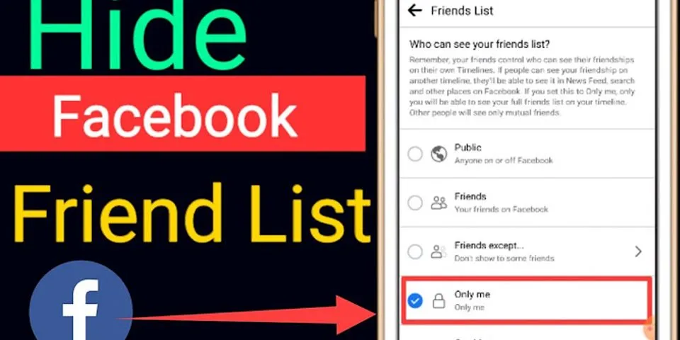 How do I hide my friends list from everyone on Facebook?