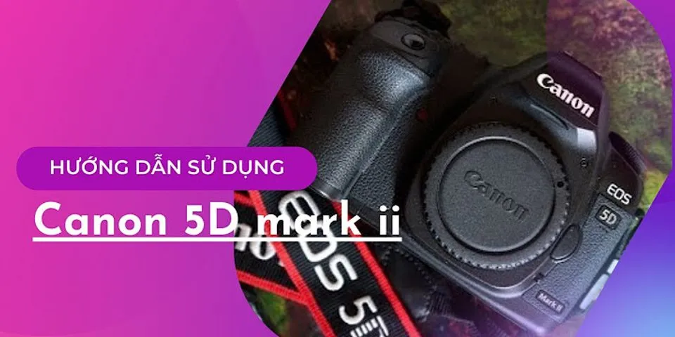 Hướng dẫn quay phim bằng Canon 5D Mark II