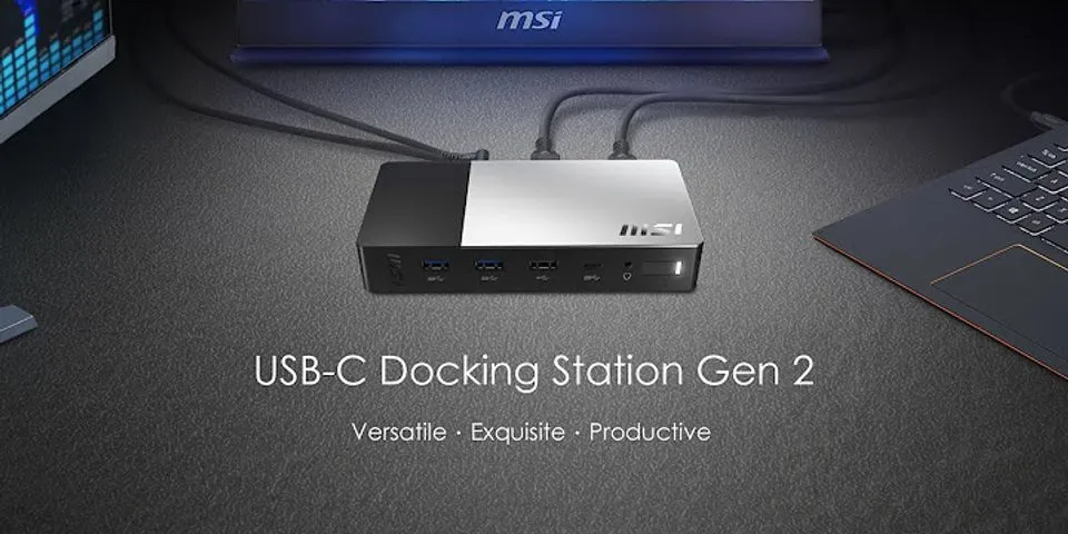 MSI gaming laptop USB-C port