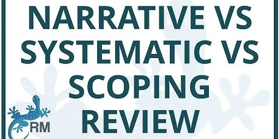 Scoping review methodology