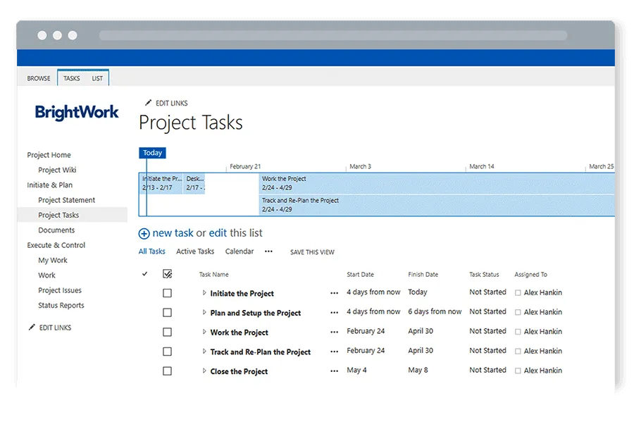 Free Template Task List SharePoint 