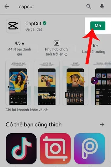 tải ứng dụng app capcut edit video